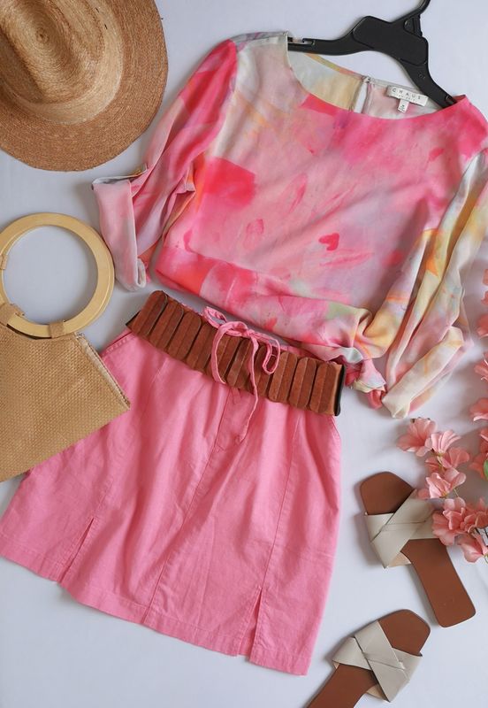 BLUSA LARGA Y FALDA DE LINO ❤️