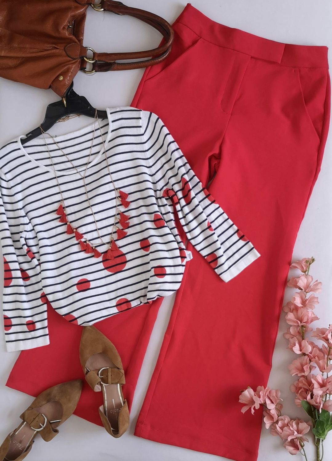 PANTALÓN PALAZZO Y BLUSA MANGA 3/4 ⚓