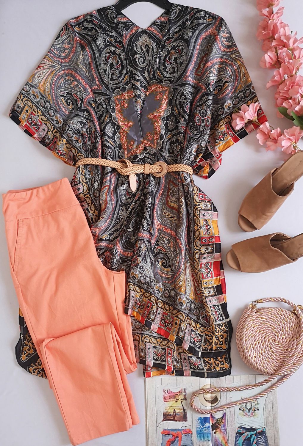 KIMONO TIPO SEDA Y PANTALÓN STRECH ⚓