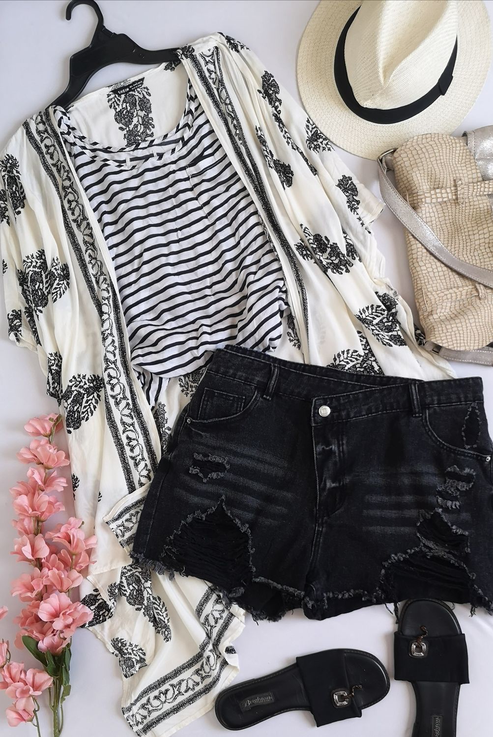 KIMONO LARGO Y SHORT RASGADO ⚓