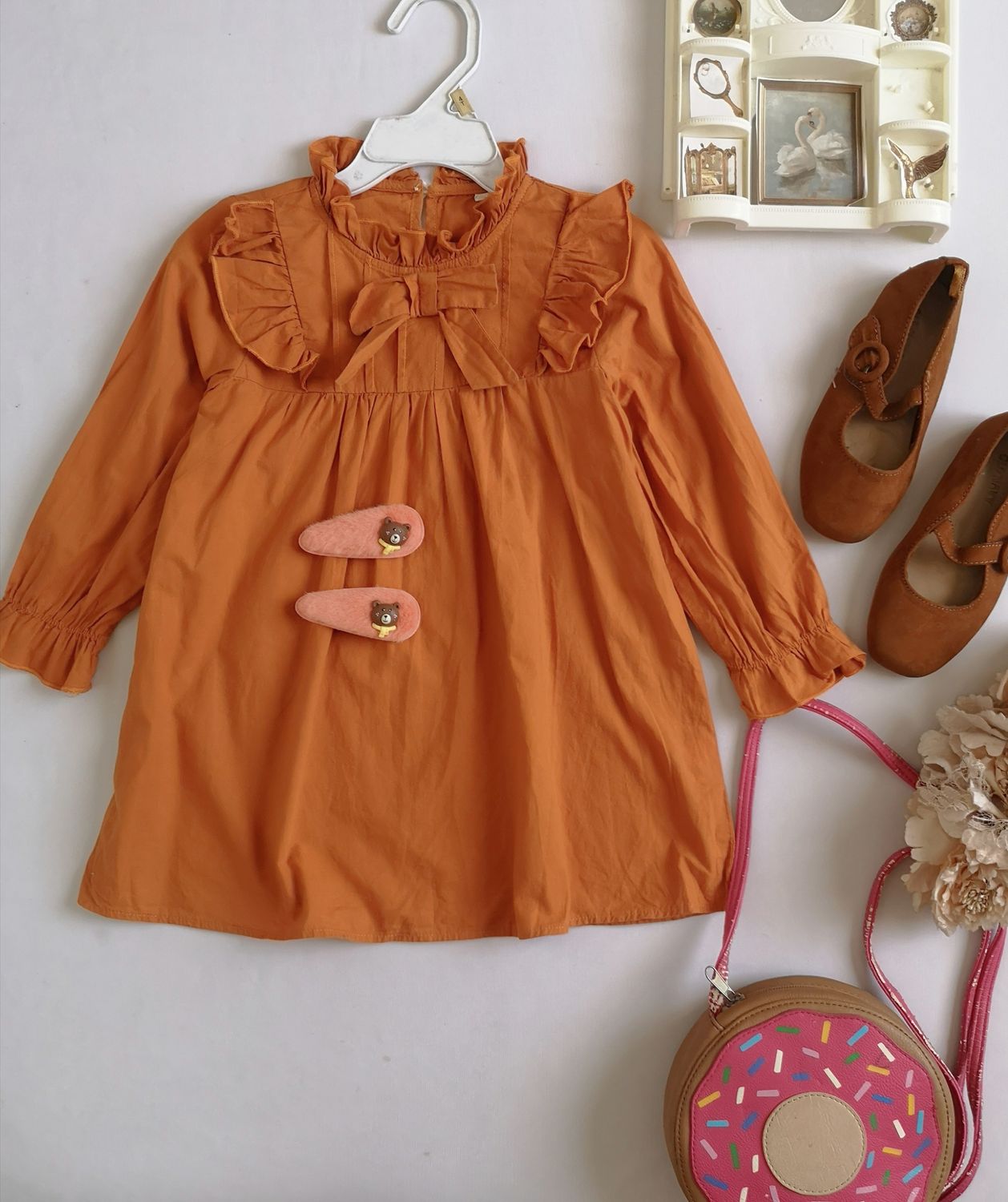 VESTIDO DE ALGODÓN INCLUYE GANCHITOS