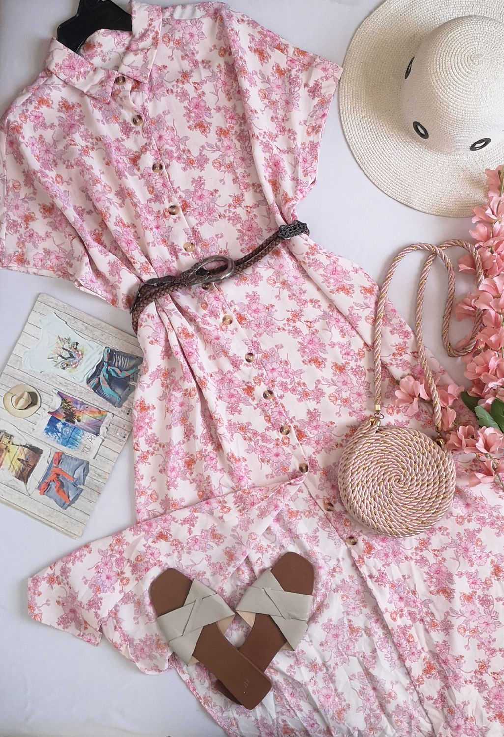 VESTIDO CON BOTONES ADELANTE INCLUYE CINCHO