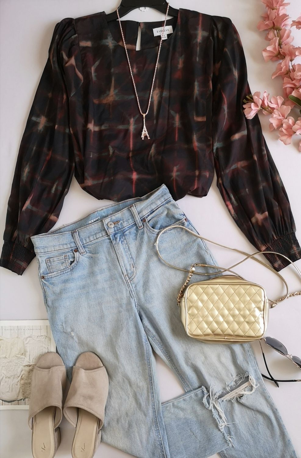 JEANS BOYFRIEND Y BLUSA MANGAS PRINCESA ❤️