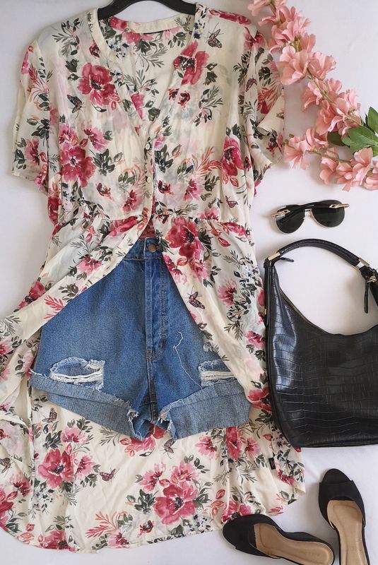 SHORT NUEVO CON MAXIBLUSA DE CHIFÓN ⚓