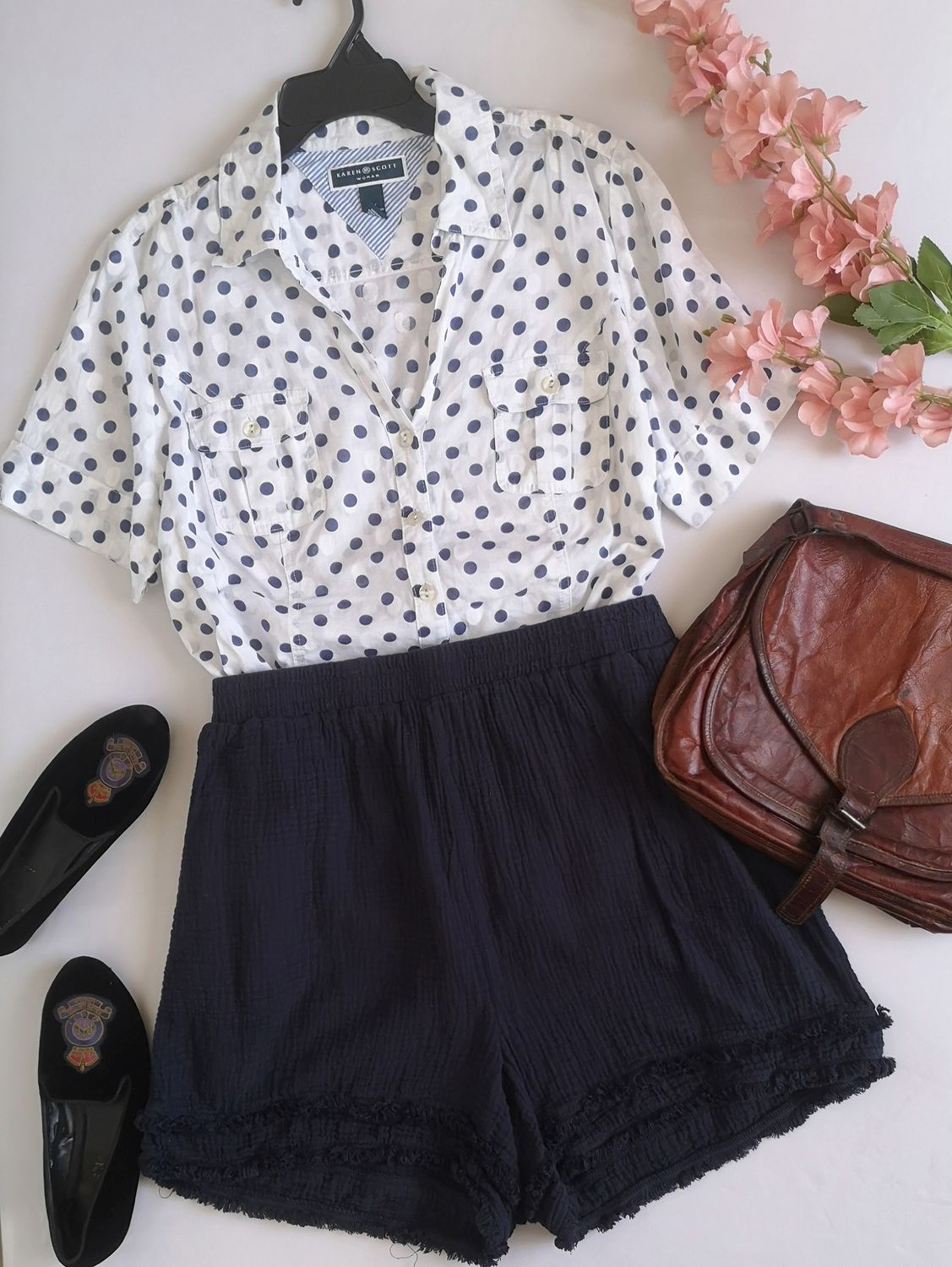 SHORT TELA SUAVE Y BLUSA DE ALGODÓN