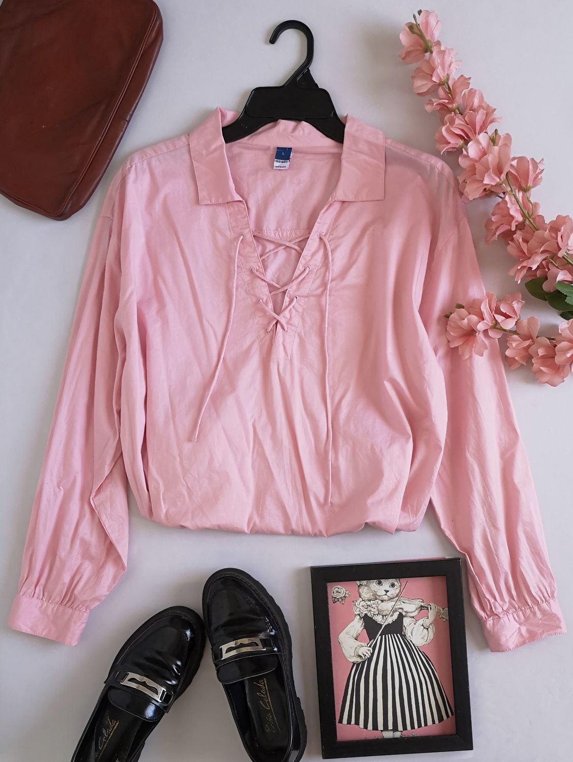 BLUSA DE ALGODÓN CON CINTAS ❤️