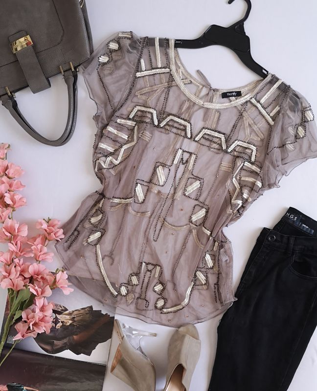 BLUSA DE TUL BORDADO