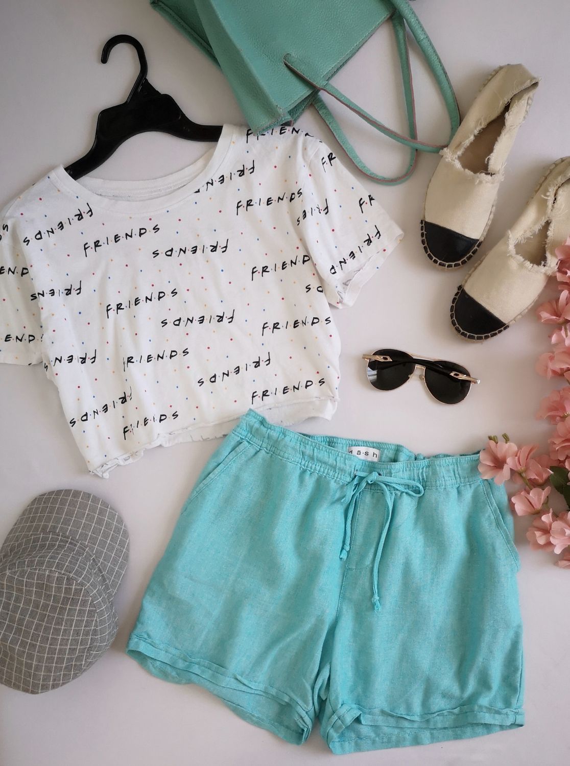 BLUSA CROP Y SHORT DE LINO SUAVE ❤️