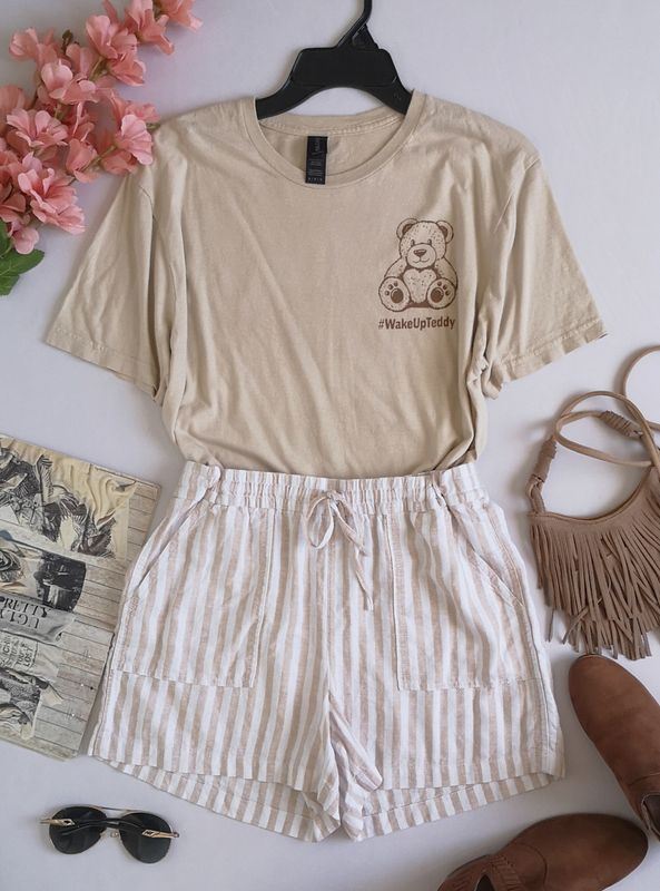 SHORT DE LINO CON PLAYERA CORTA ⚓