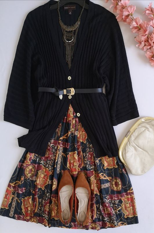 FALDA MIDI Y BLUSA LARGA ACANALADA ⚓