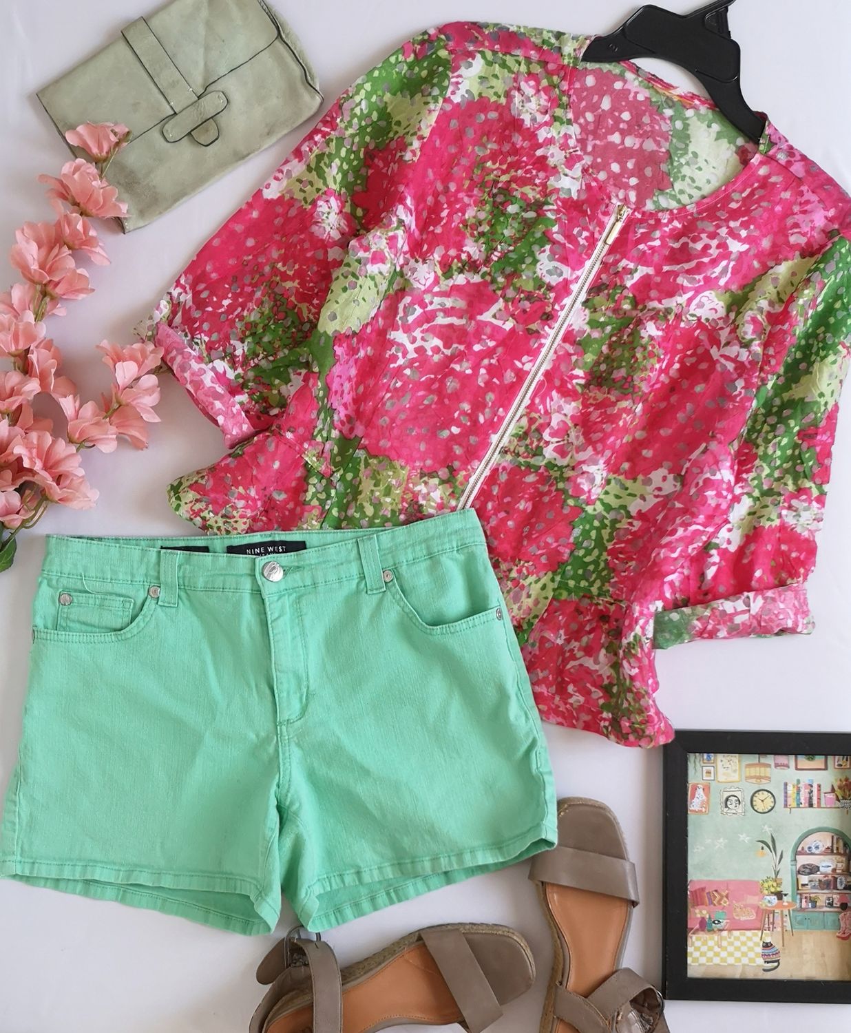 BLUSA CON ZIPPER Y SHORT ❤️