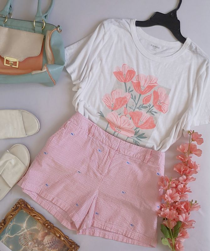 SHORT BORDADO CON BLUSA ❤️