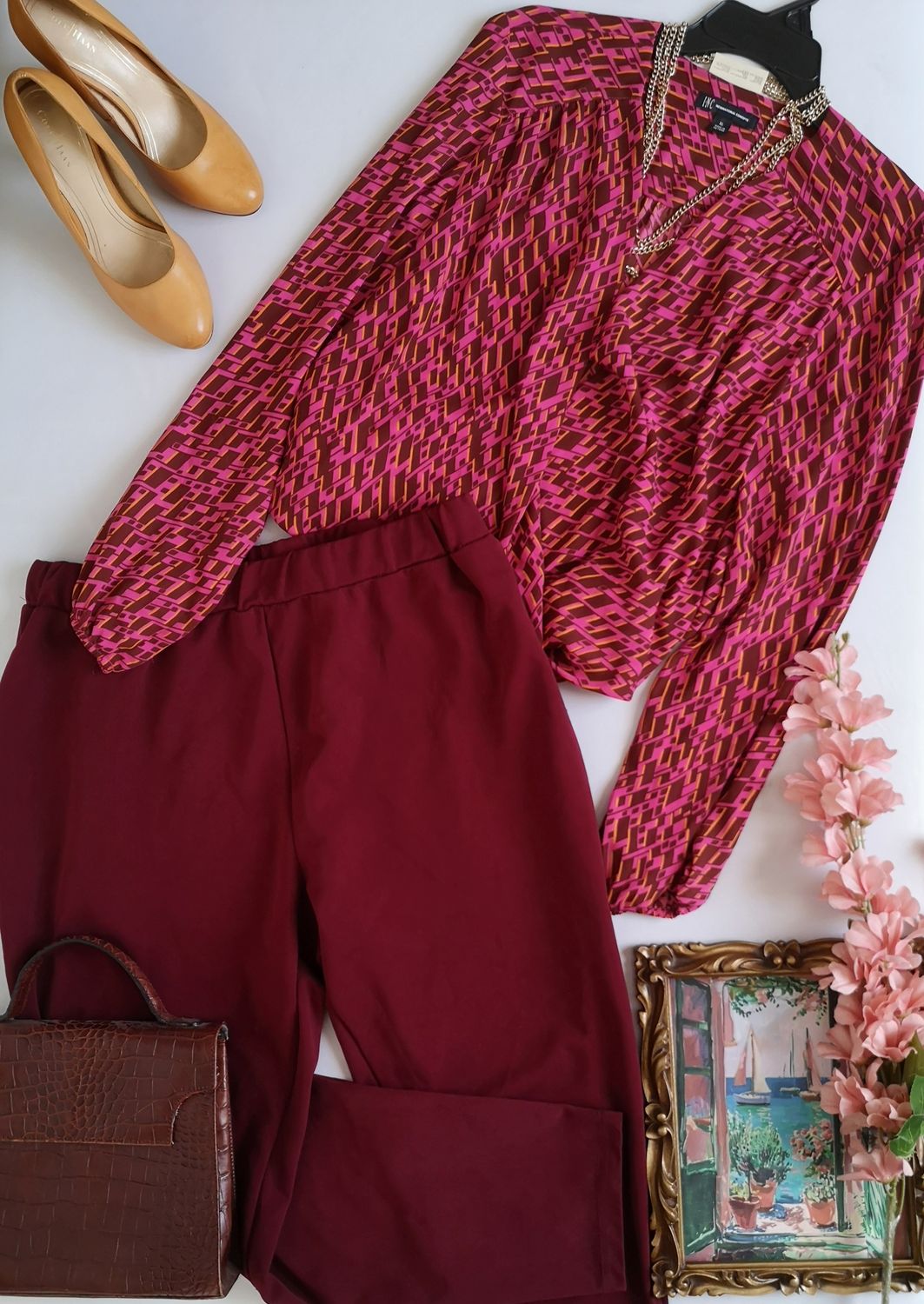 PANTALÓN TELA SUAVE Y BLUSA TRASLAPADA ⚓