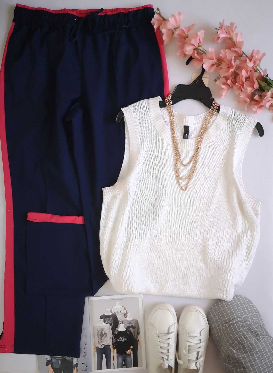 BLUSA TEJIDA CON PANTALÓN TIPO PANS ⚓