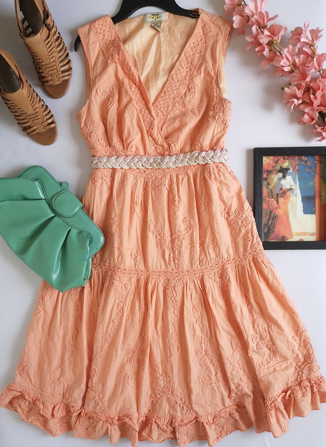 VESTIDO MIDI INCLUYE CINCHO