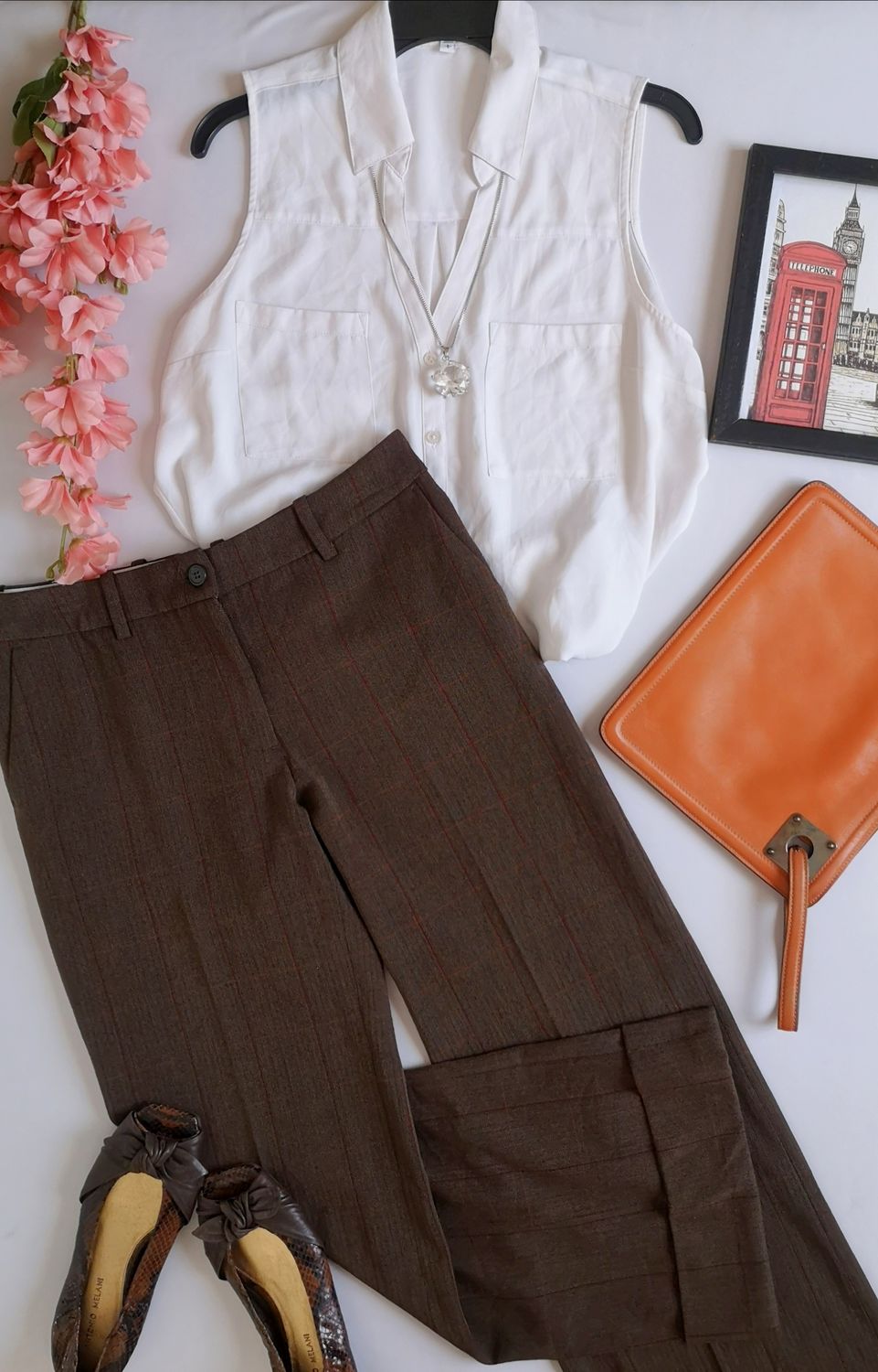 PANTALÓN TIPO PALAZZO Y BLUSA SIN MANGAS ⚓