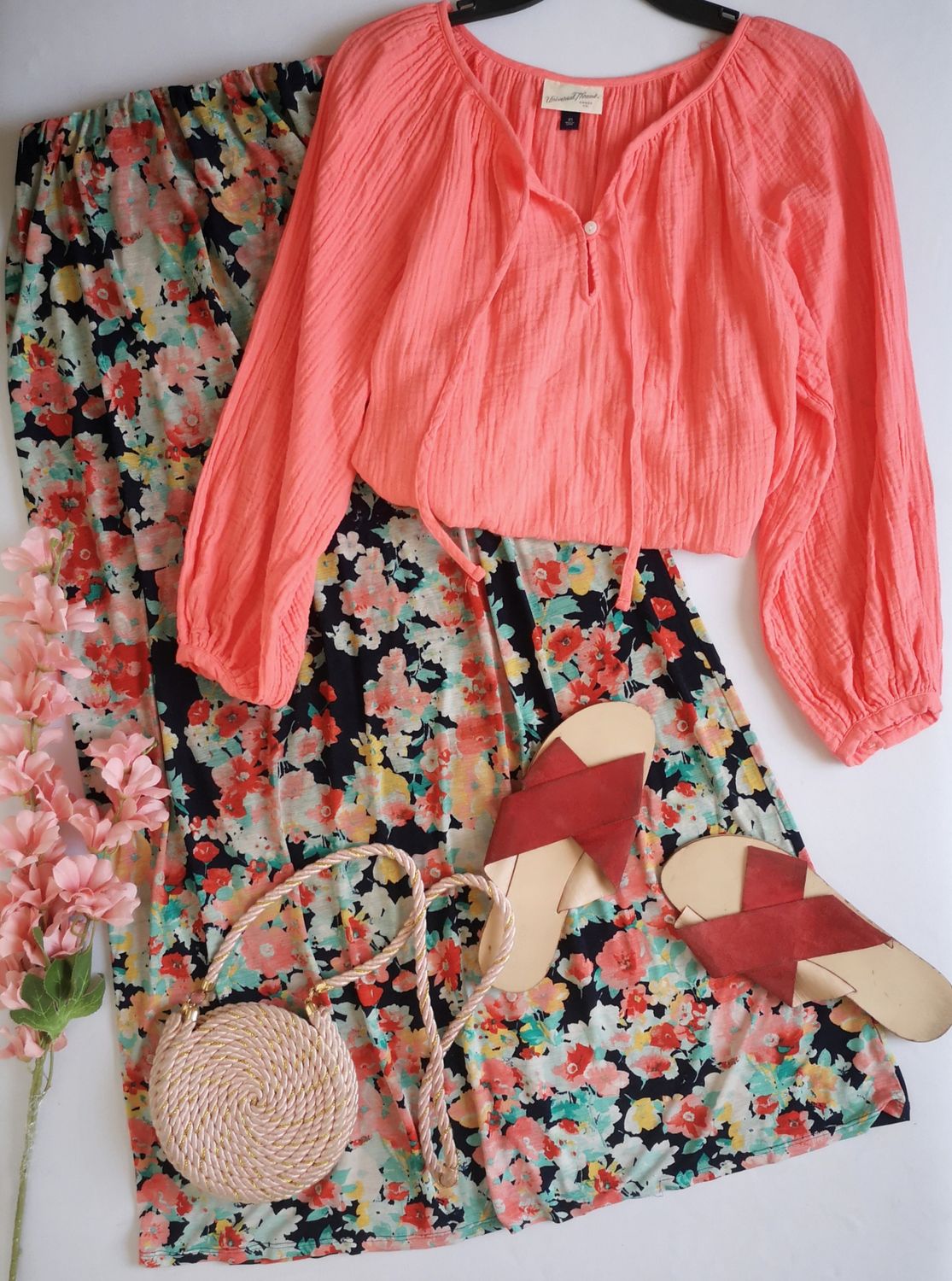 MAXIFALDA Y BLUSA MANGAS BOMBACHAS ⚓