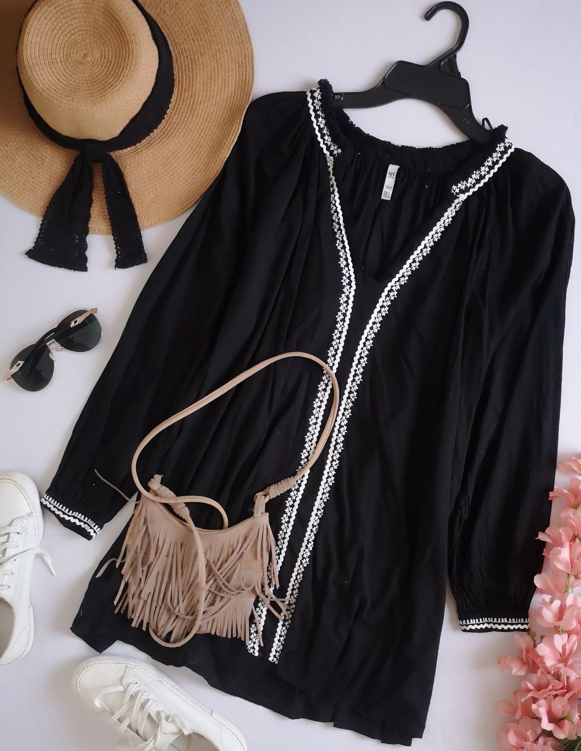 BLUSA LARGA TIPO TÚNICA