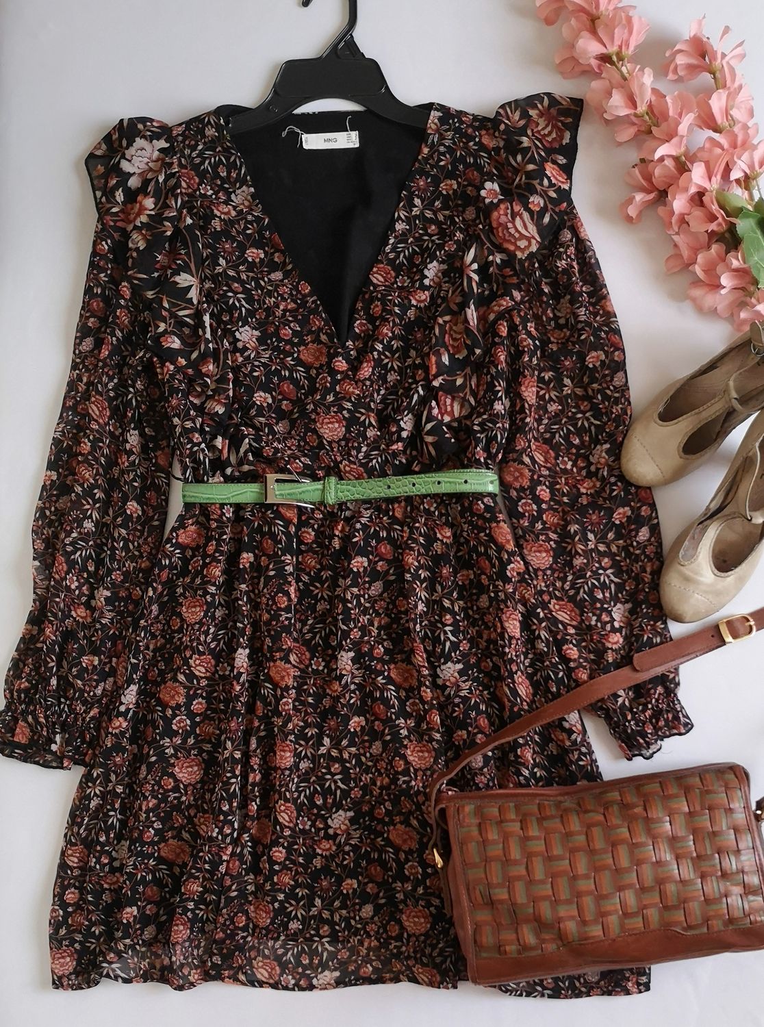 VESTIDO DE CHIFÓN INCLUYE CINCHO