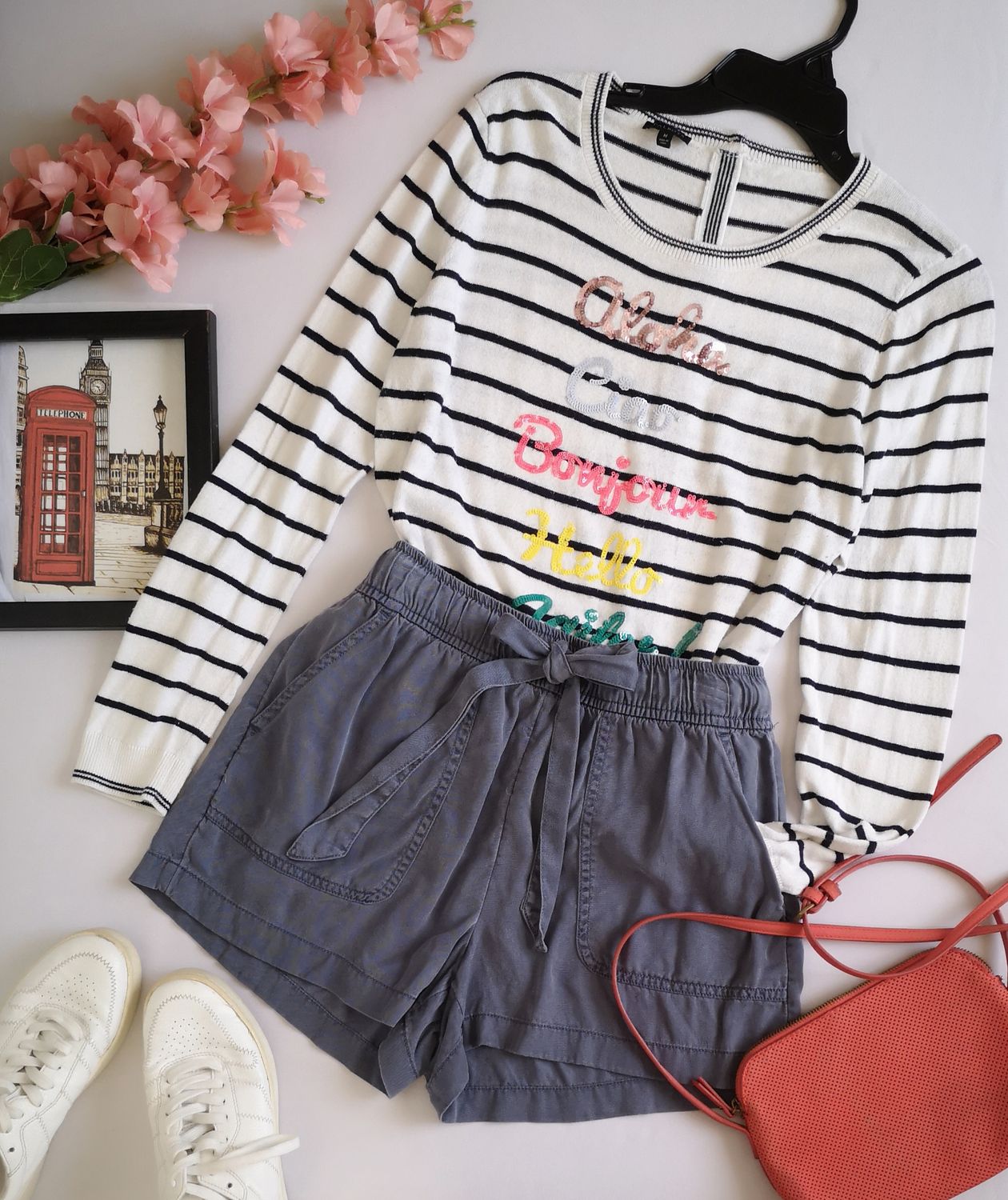 BLUSA MANGA LARGA Y SHORT CON BOLSAS 💙