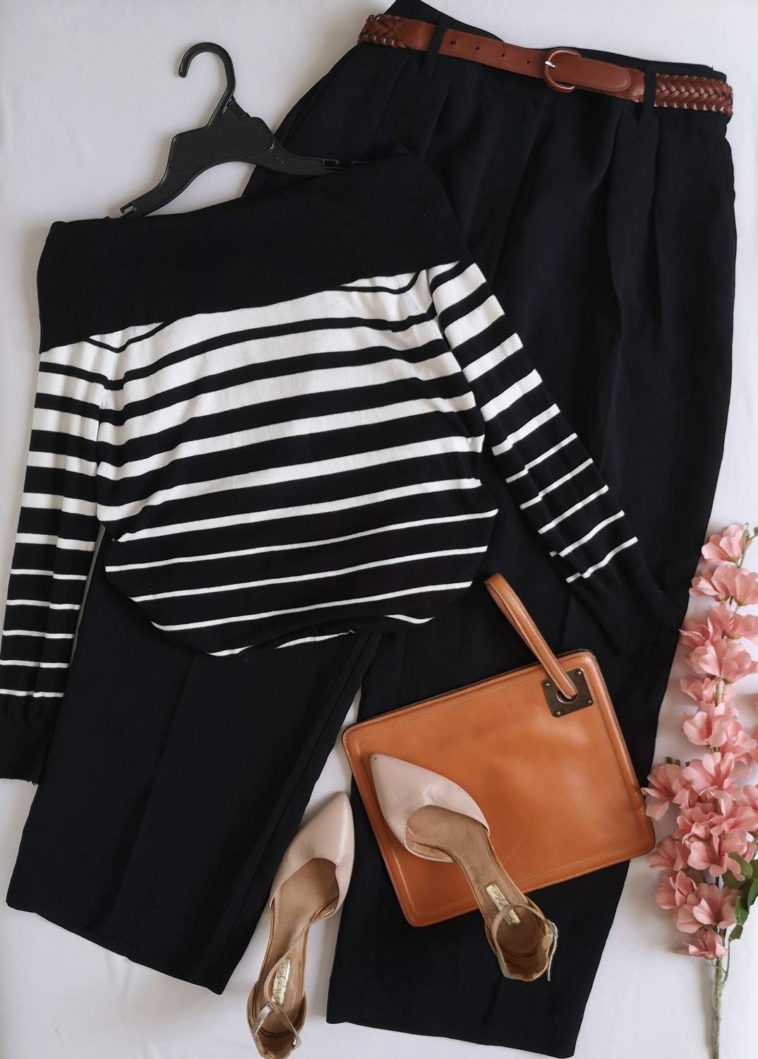 PANTALÓN WIDE LEG Y BLUSA CUELLO RECTO 💙