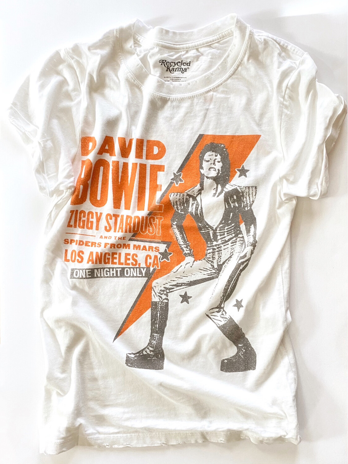 david bowie live from hollywood tee - recycled karma