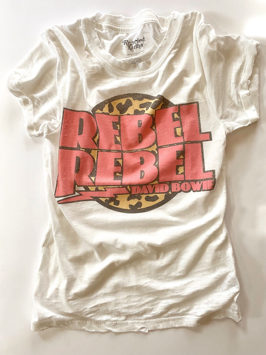 rebel rebel david bowie tee - recycled karma