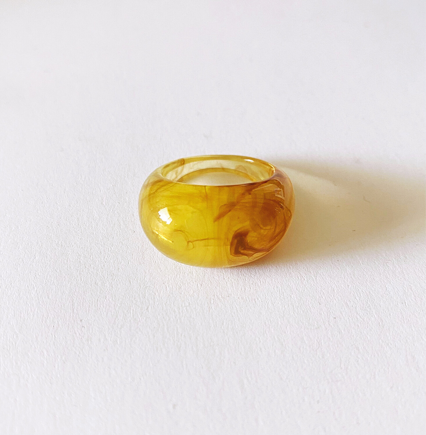 citrine acrylic ring