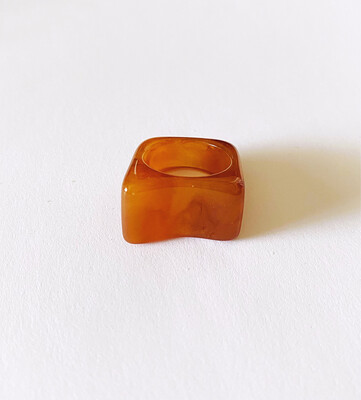 amber acrylic ring