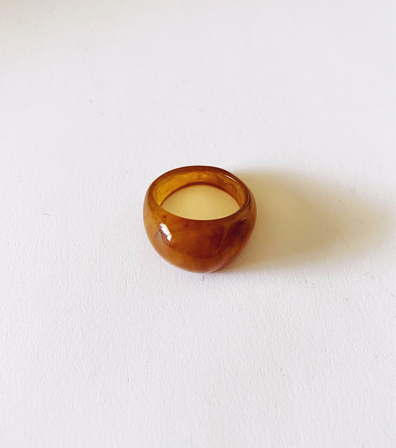 marbled amber ring