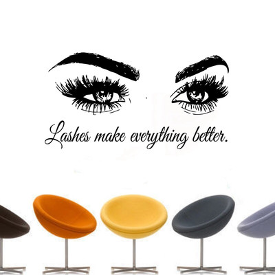 3D wall decor-eyelash beauty salon 3D decoration-Lashes Make Everything Better 