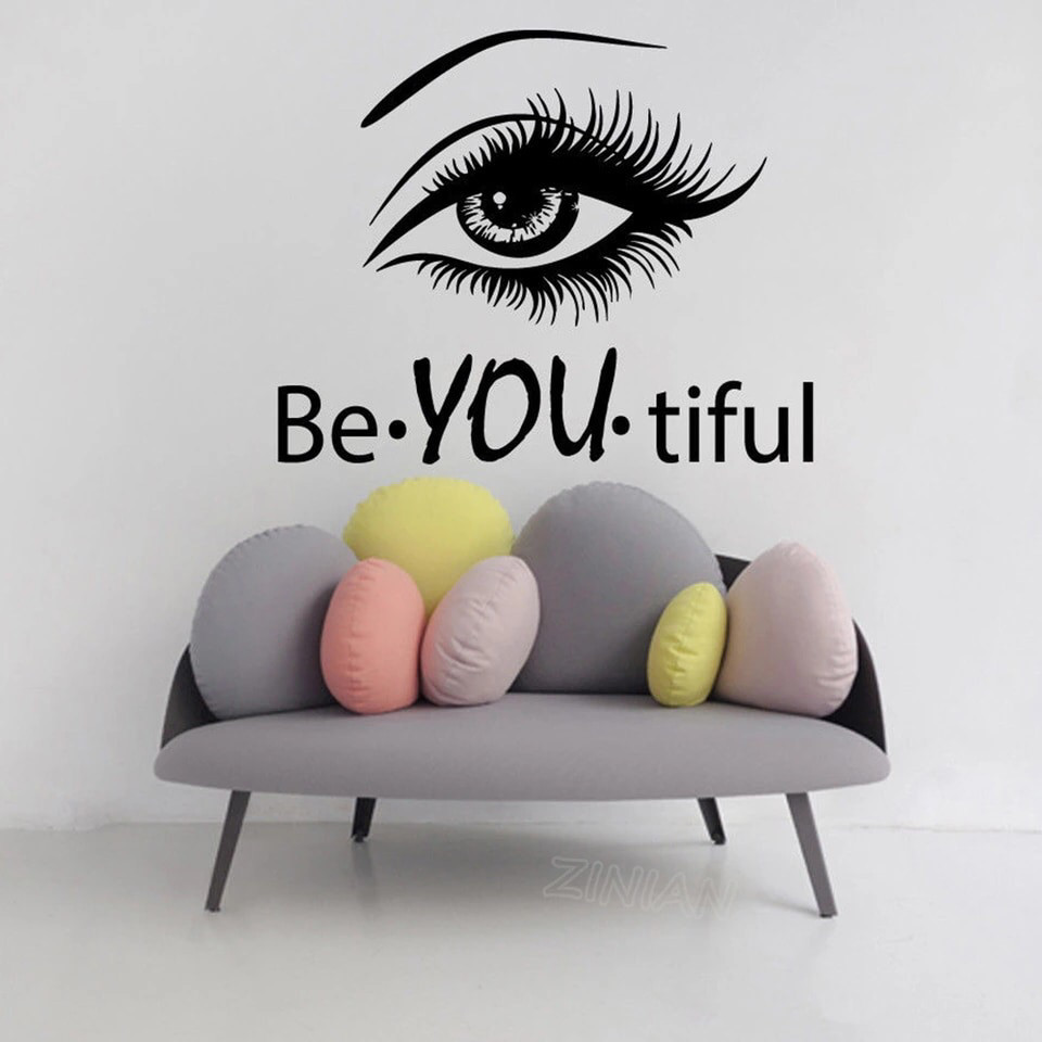 3D wall decor-eyelash beauty salon 3D decoration-B u Tifull 