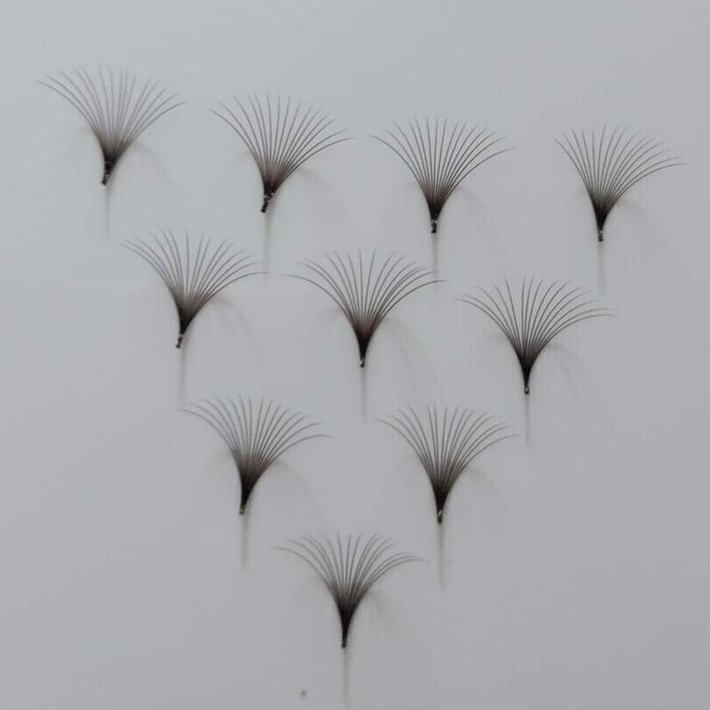 MEGA pre hand fans ( A Box of 500 Fans) 20D C curl 11mm 0.03