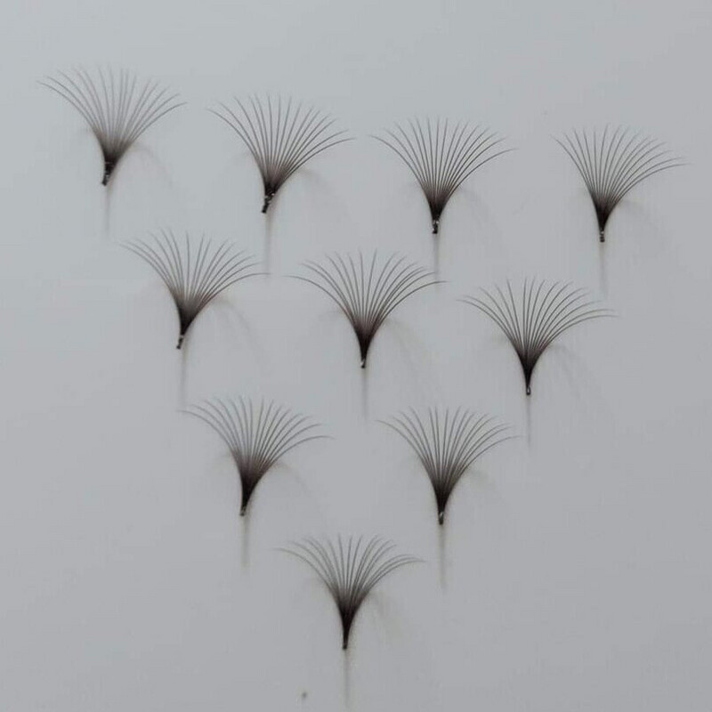 MEGA pre hand fans ( A Box of 500 Fans) 20D D curl 18mm 0.03
