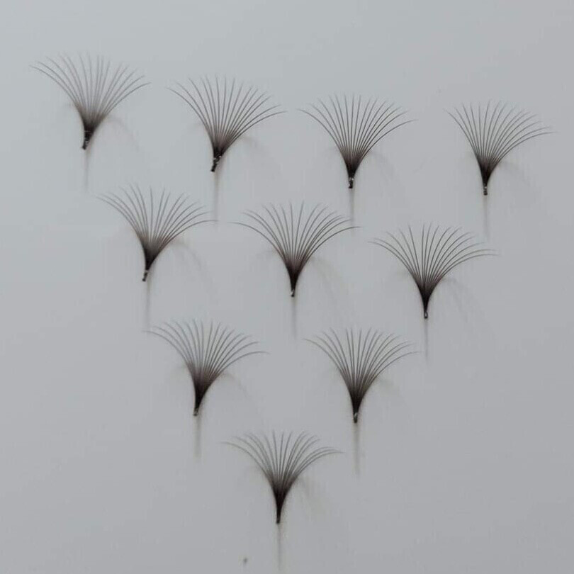MEGA pre hand fans ( A Box of 500 Fans) 20D D curl 13mm 0.03