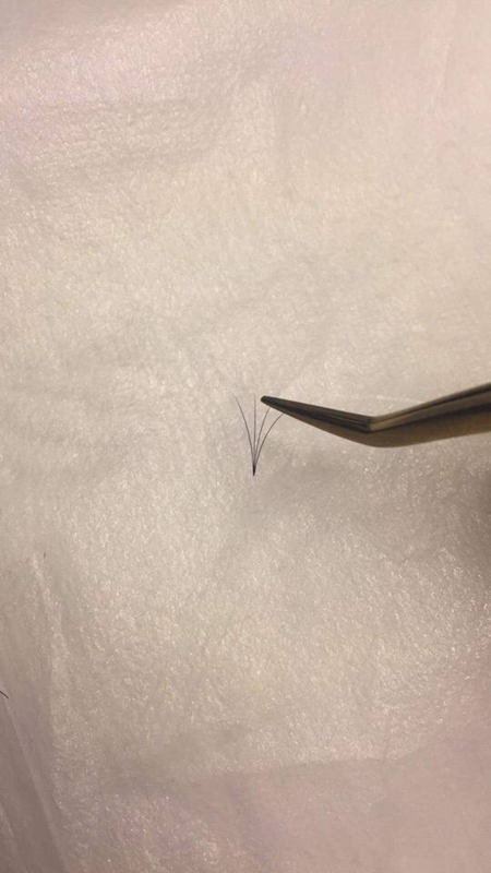 pre hand fans ( A Box of 500 Fans) 4D U curl 11mm 0.07