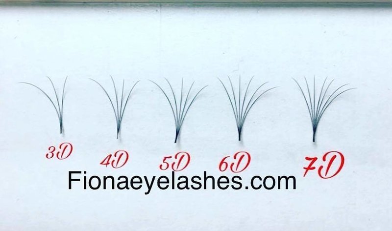 pre hand fans ( A Box of 500 Fans) 3D D curl 13mm 0.05