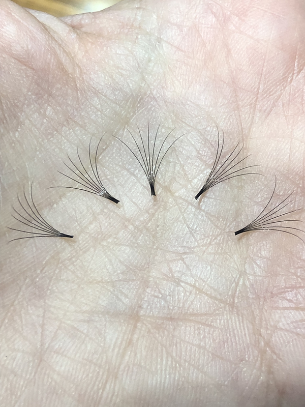 pre hand fans ( A Box of 500 Fans) 8D C curl 11mm 0.07