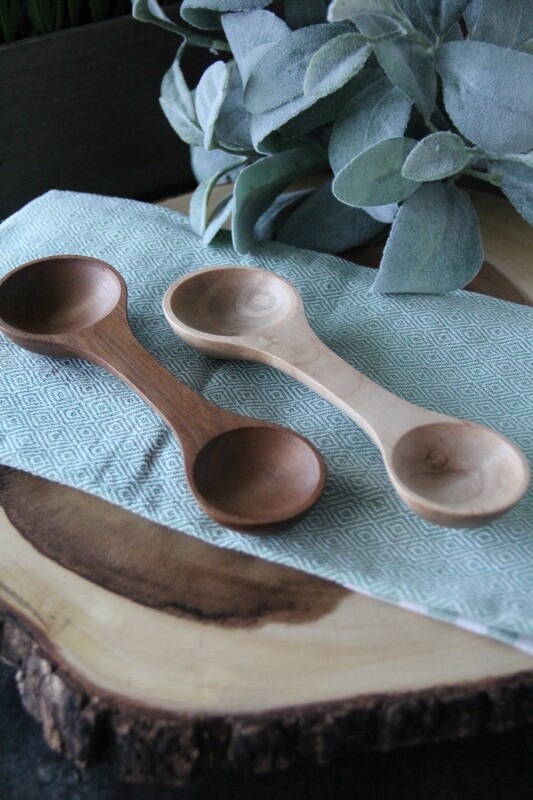 Handmade Double Ended Wooden Measuring Spoon {TBL/TSP}