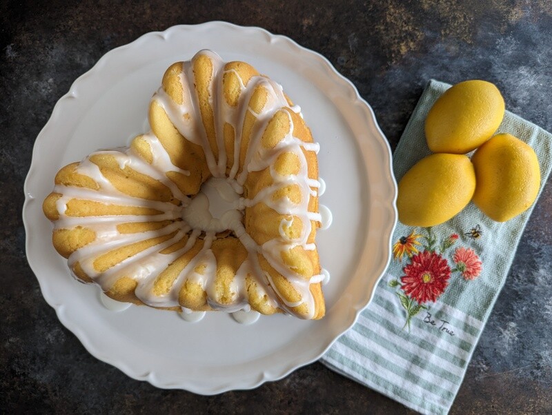 7 UP Pound Cake - Heart Shaped Bundt