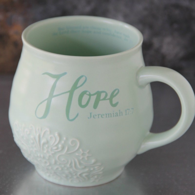 Hope Stoneware Scripture Mug