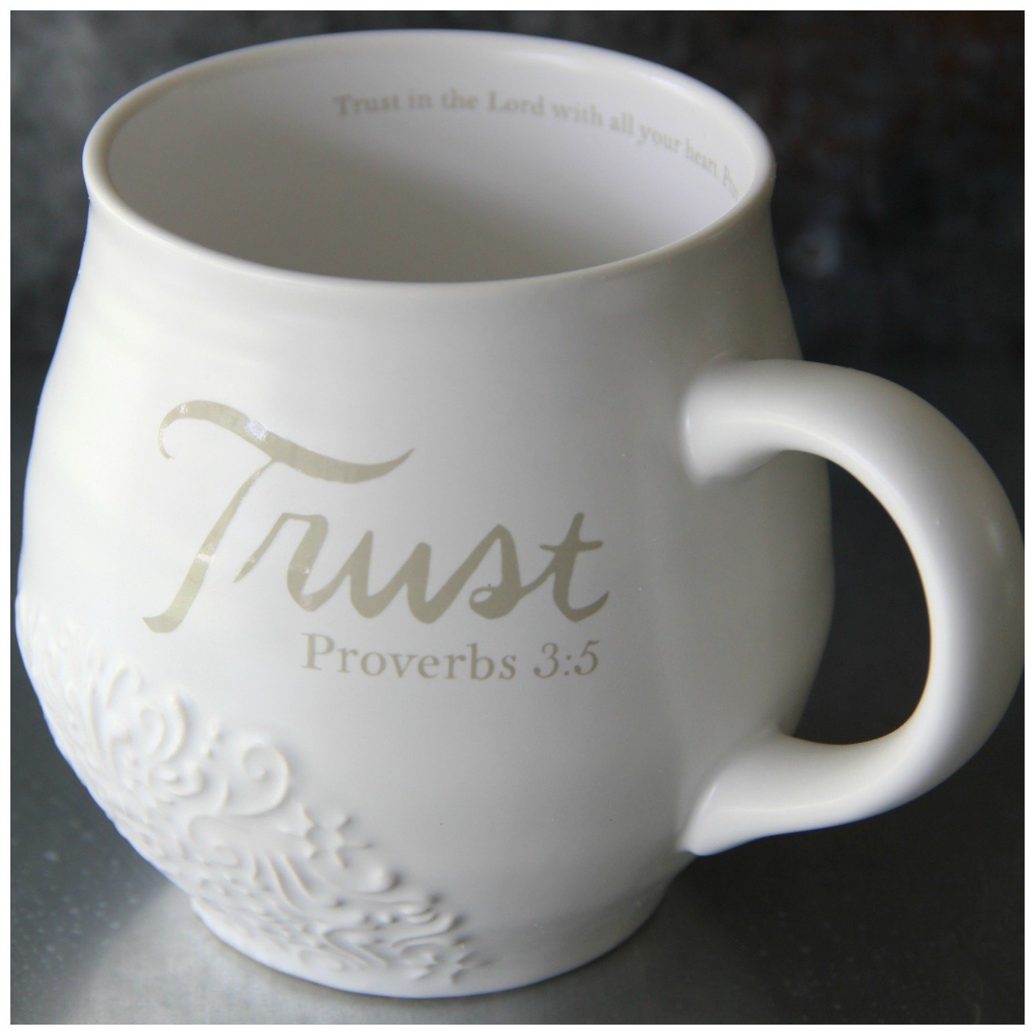 Trust Stoneware Scripture Mug
