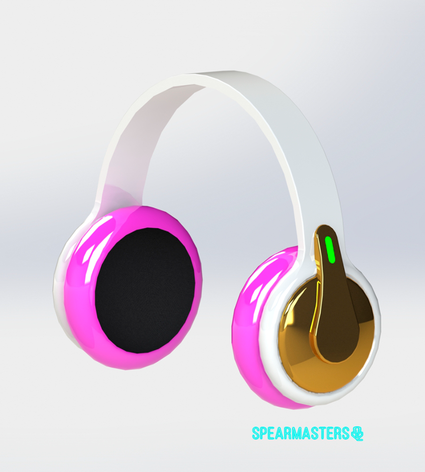 Academy D.Va headset 3D Printed