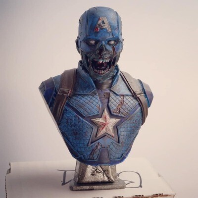 What-If Zombie Captain America Bust