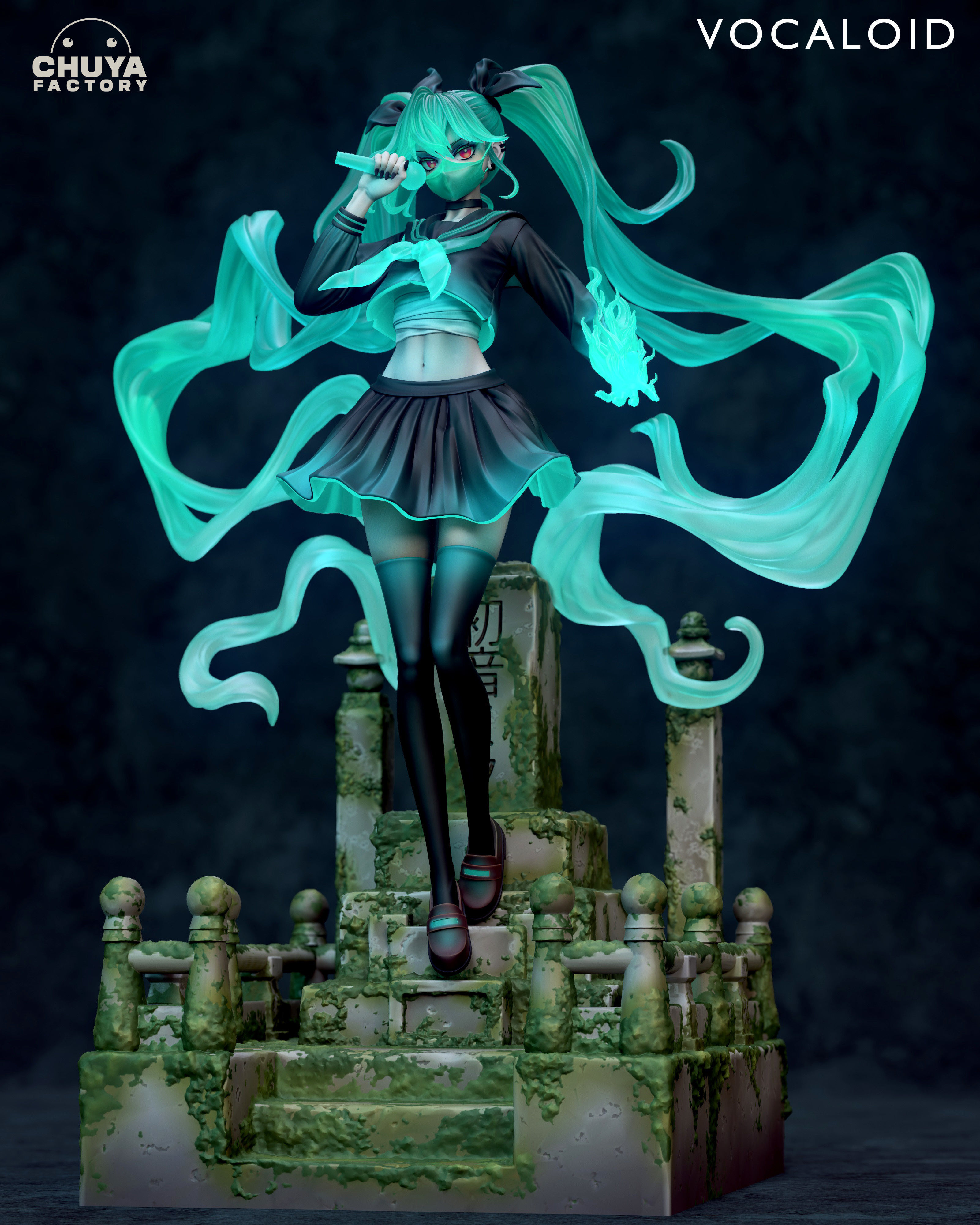 Ghost / Zombie Hatsune Miku Resin Figura / Statua varie misure - Foto 7 di 7