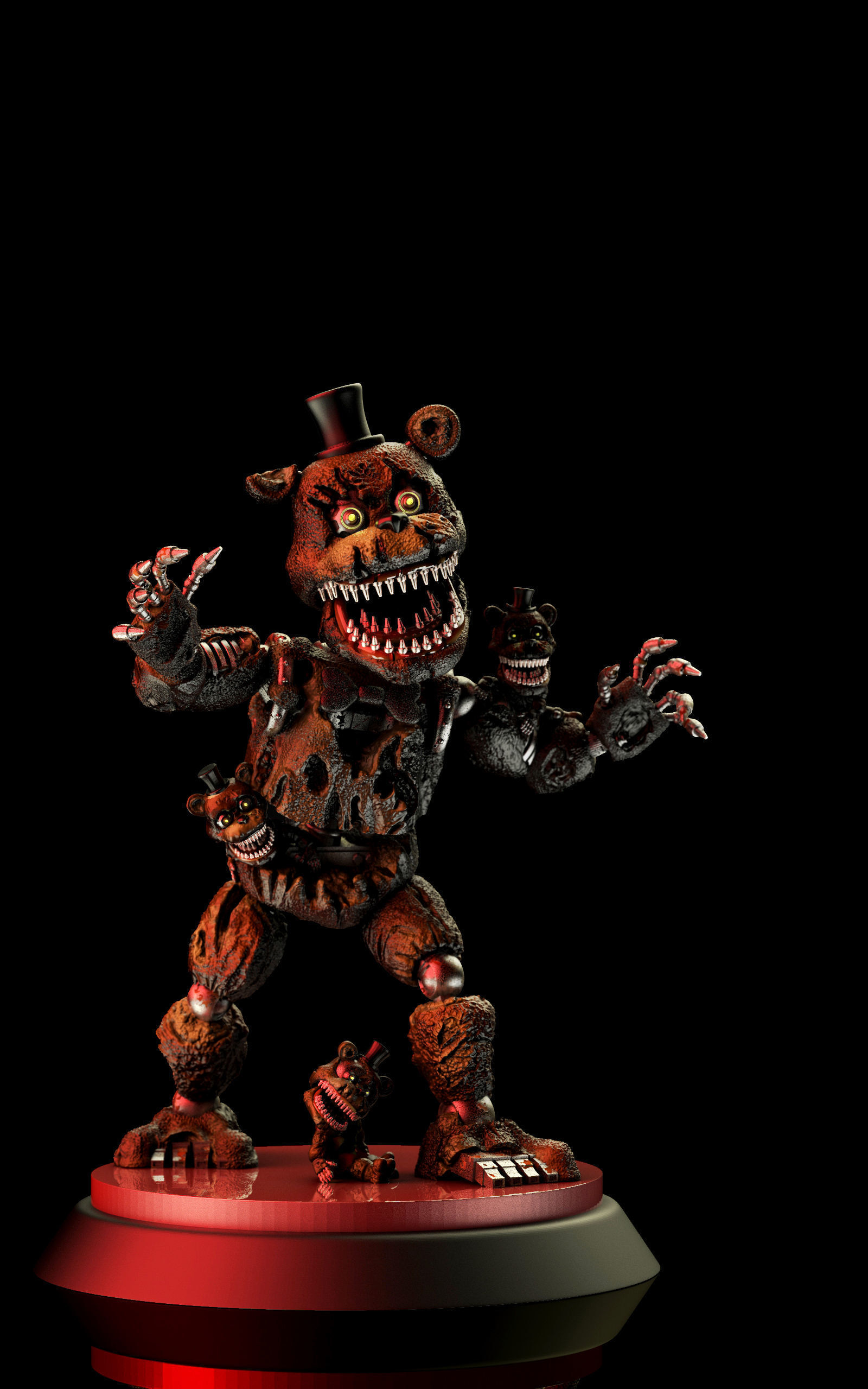 Freddy Fazbear FNAF Harzfigur / Statue verschiedene Größen - Bild 7 von 7