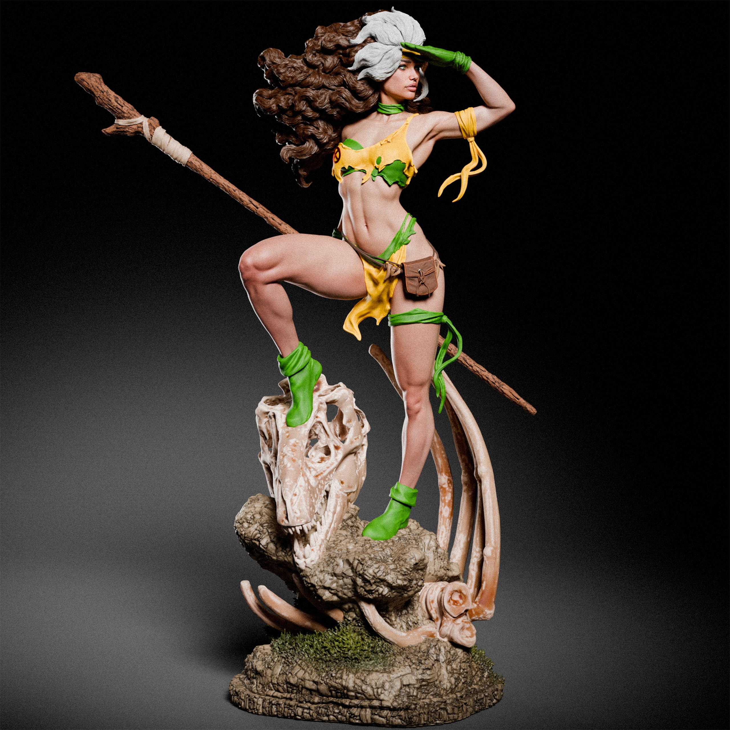 Statuina/statua Savage Land Rogue in resina varie misure - Foto 4 di 9