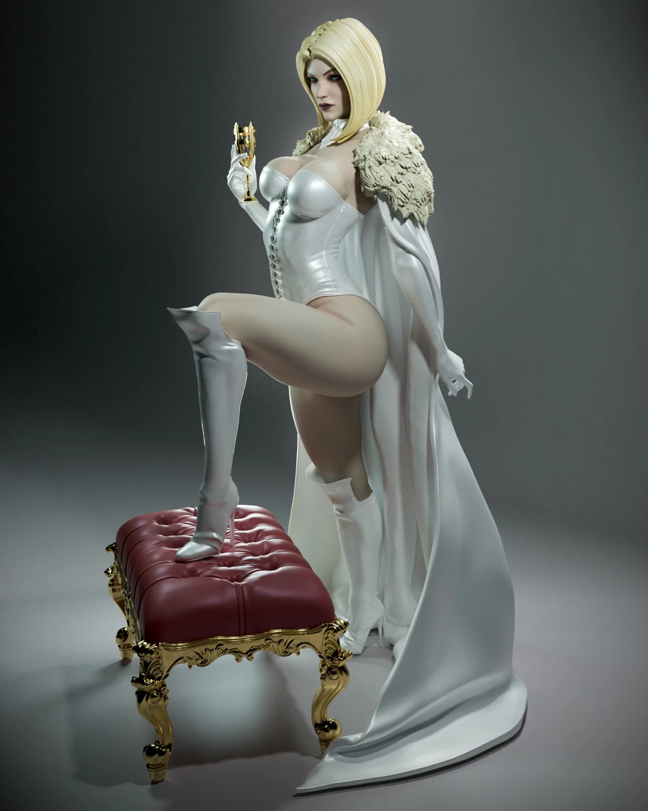 Statuina/statua Emma Frost in resina varie misure - Foto 4 di 9