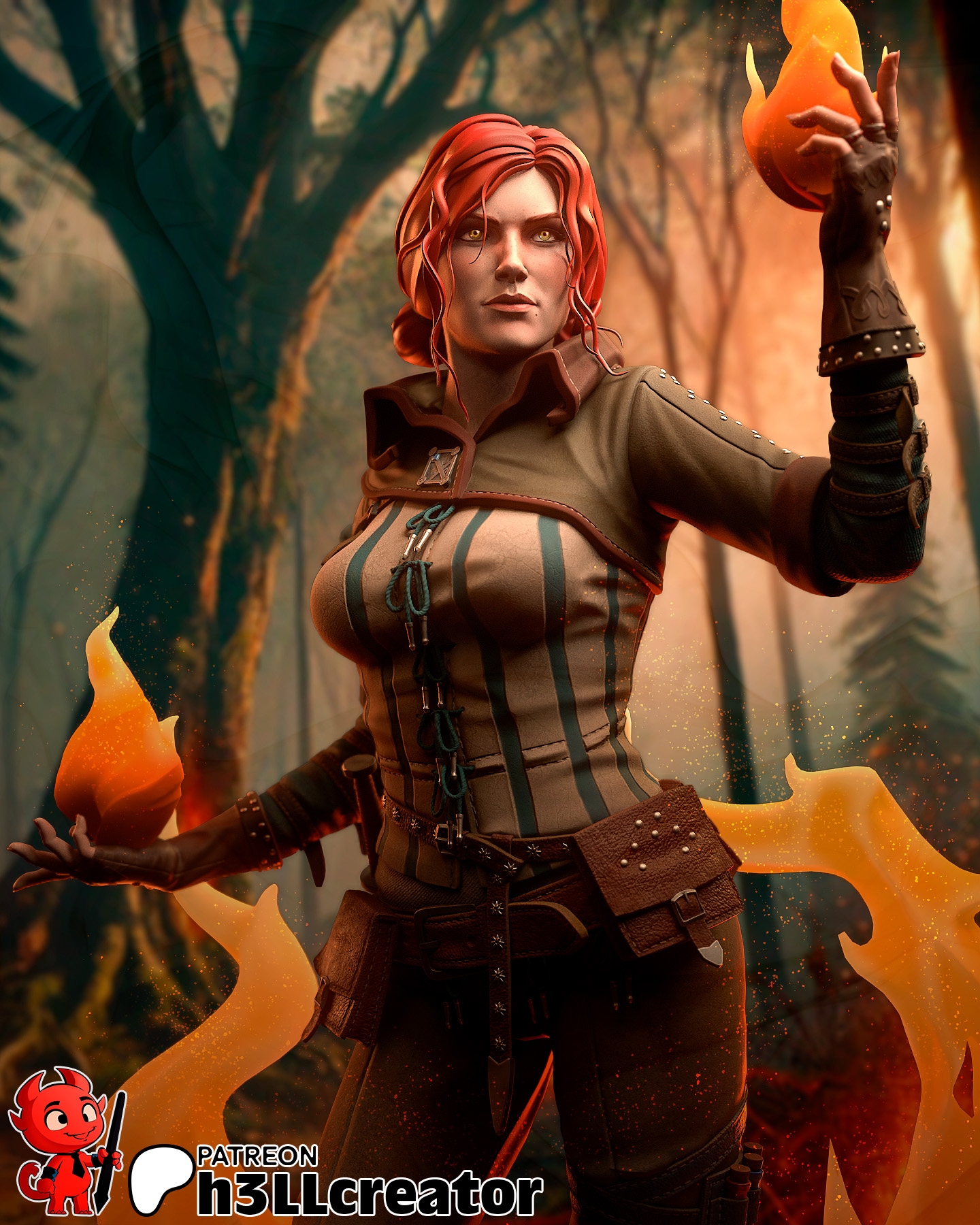 Triss Merigold Resin Figur / Statue verschiedene Größen - Bild 4 von 9