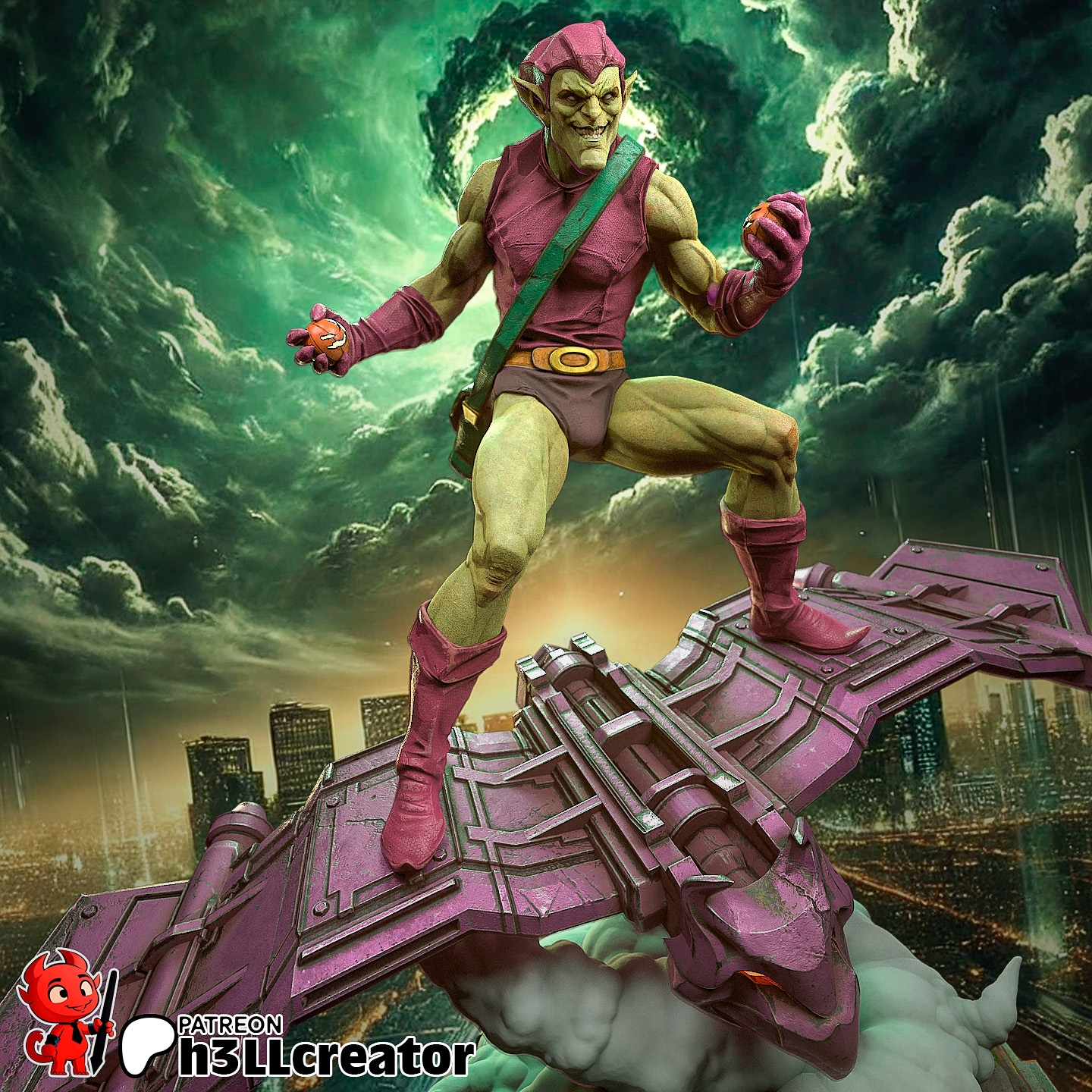 Green Goblin Resin Figure / Statue various sizes - Picture 4 of 9